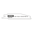 KRINO - LAME PER SEGHETTI A GATTUCCIO CON ATTACCO UNIVERSALE SABRE® PER LEGNO E METALLO LEGNO E METALLI Codice di riferimento del marchio ? S511DF Tipo di taglio DRITTO, GREZZO, VELOCE Lunghezza per passo in mm 100x4,3