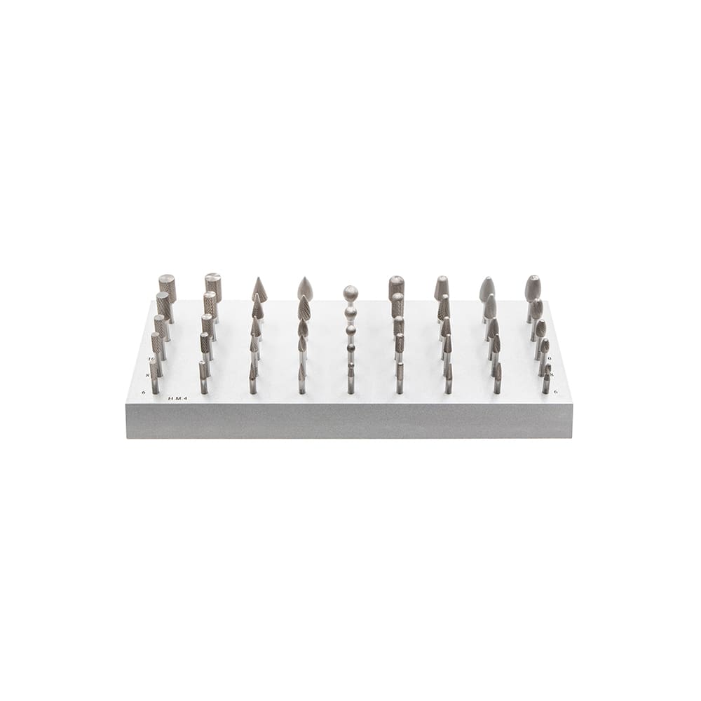 KRINO - ASSORTIMENTO FRESE ROTATIVE METALLO DURO HM4 45PZ