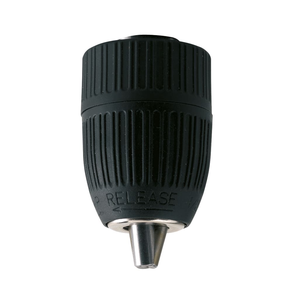 KRINO - MANDRINI SENZA CHIAVE CON SISTEMA DI BLOCCAGGIO PER ELETTROUTENSILI PORTATILI
REVERSIBILI ED A PERCUSSIONE Serraggio 1,5÷13 Tipo di attacco mandrino Femmina Attacco mandrino 3/8x24 UNF