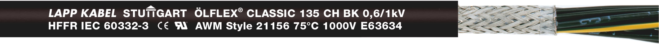 LAPP - OLFLEX CLASSIC 135 CH BK 0,6/1 KV 12G1,5