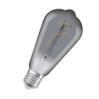 LEDVANCE - Vintage 1906 LED CLASSIC A Globe and EDISON 3.4W 818 Smoke E27 230V FILSME27FS1 OSRAM.