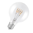LEDVANCE - Lampadina LED Vintage 1906, 4.8W DIMMABLE, E27, 827, 230V - Alfanum. 1906LGL95D, Globe SLIM FILAMENT, OSRAM LED075681