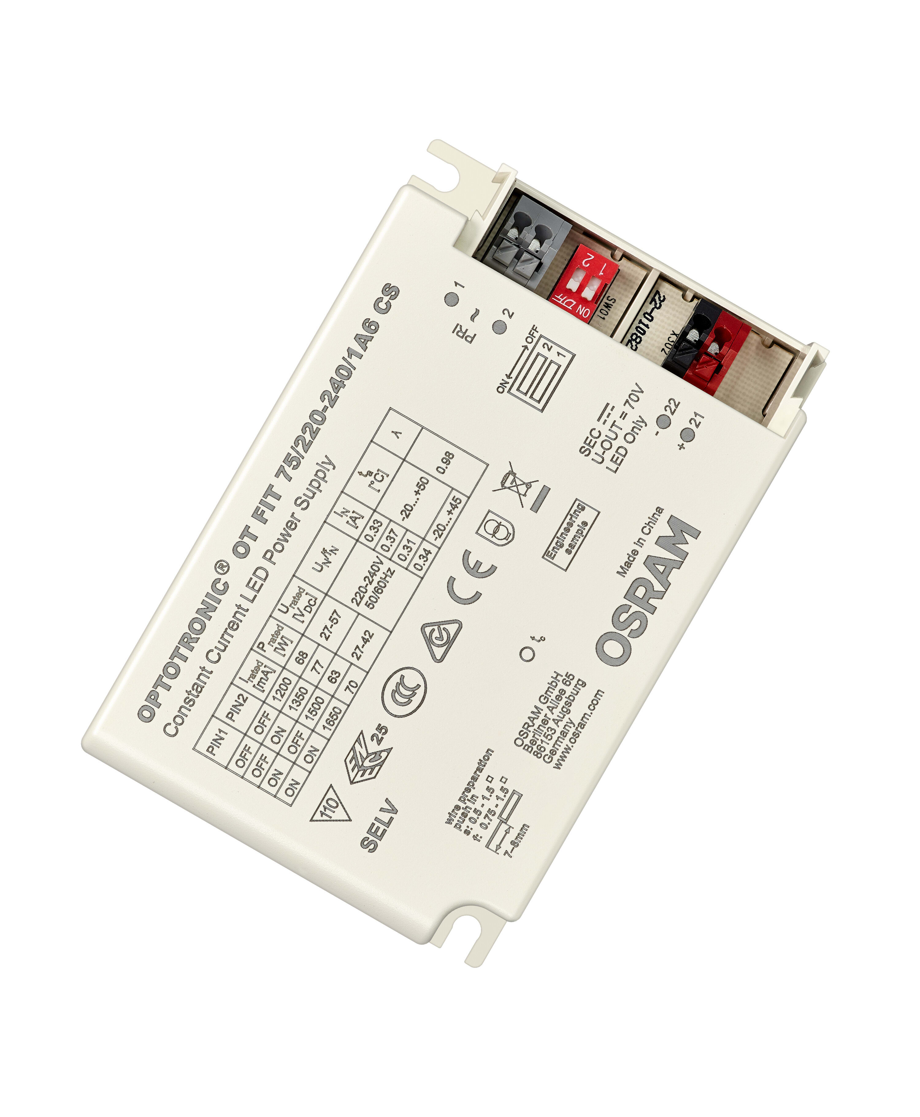 LEDVANCE - Alimentatore LED, 75W, 220-240V, OSRAM OPTOTRONIC FIT CS G3 75/220-240/1A6.