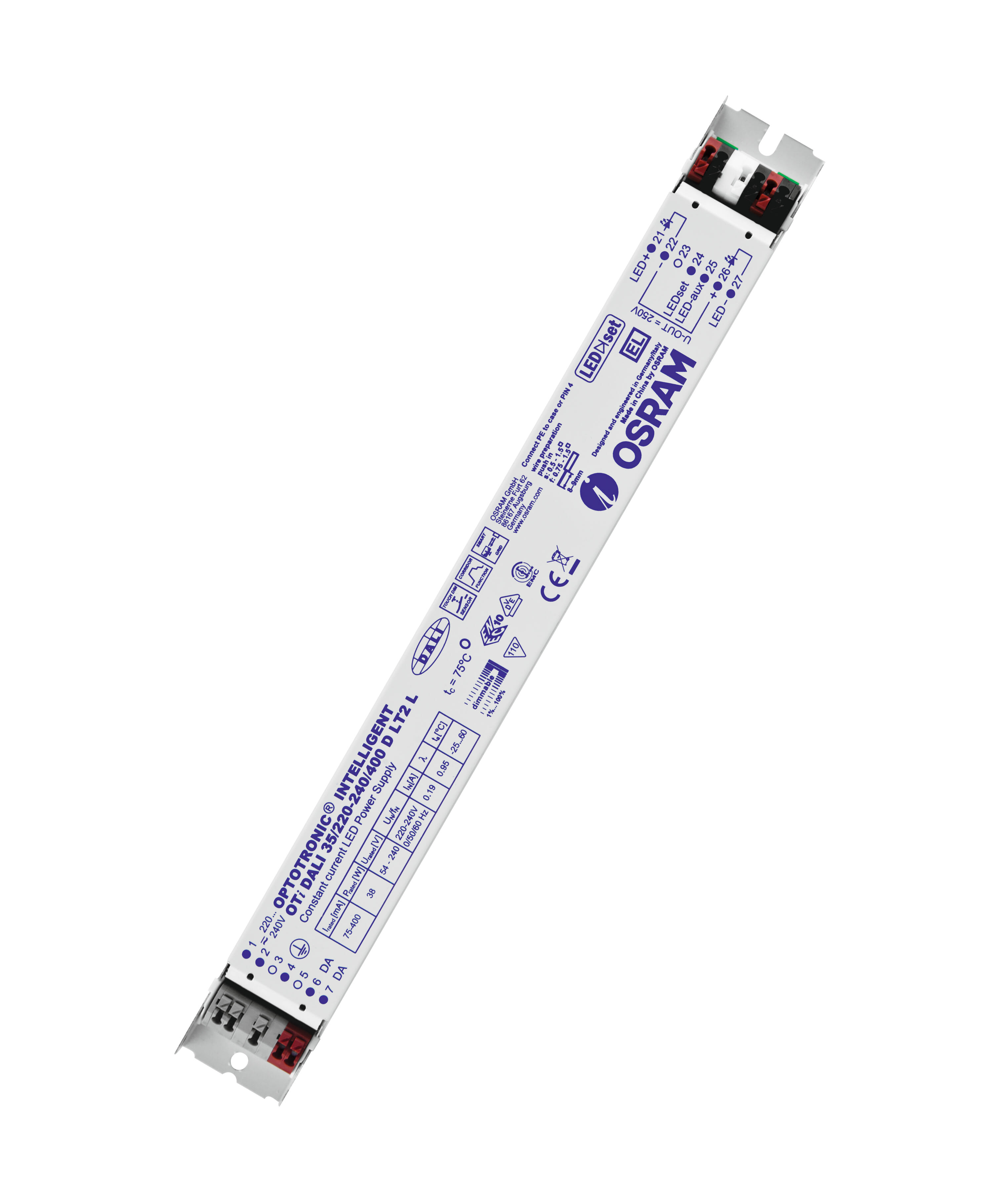 LEDVANCE - Alimentatore LED Dimmerabile DALI 35/220-240/400W, OSRAM OPTOTRONIC© Intelligent, Non-isolato
