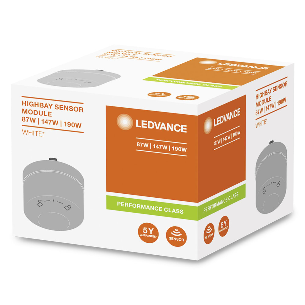 LEDVANCE - Lampada LED alta potenza con sensore di movimento, 190W, accessori inclusi