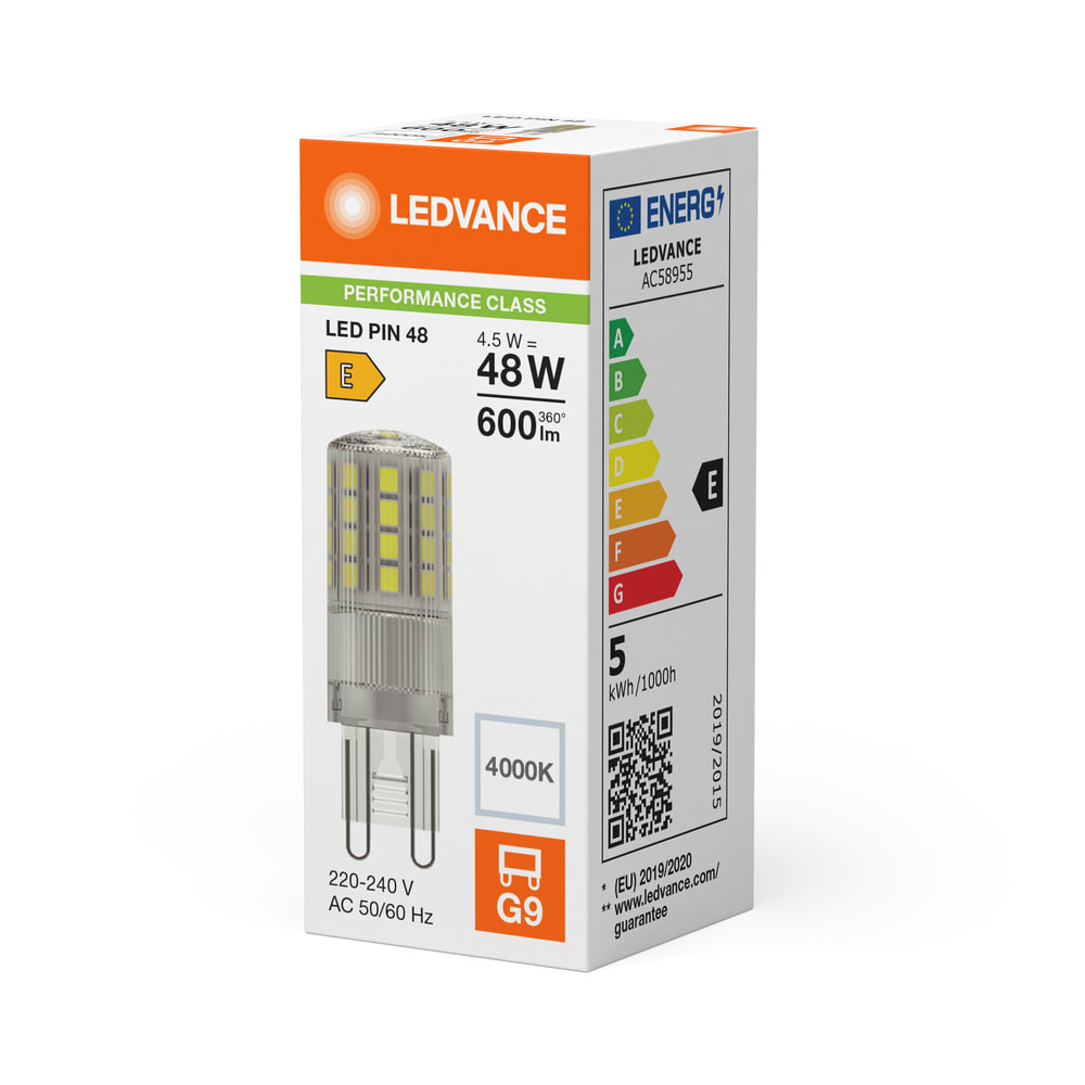 LEDVANCE - Lampadina LED, 4.5W, 840 Lumen, G9, Bianco Chiaro