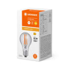 LEDVANCE - Lampada LED con sensore di movimento, 7.3W, 827, E27, Filamento A, Chiara
