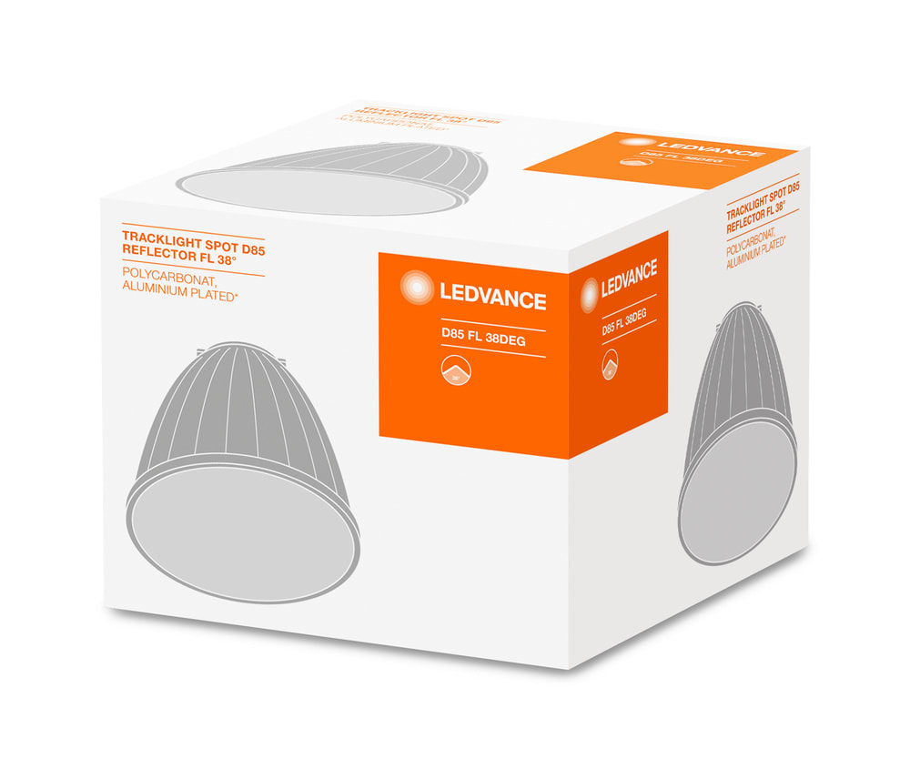 LEDVANCE - Faretto LEDV per binario, riflettore SP, 85mm, luce fredda