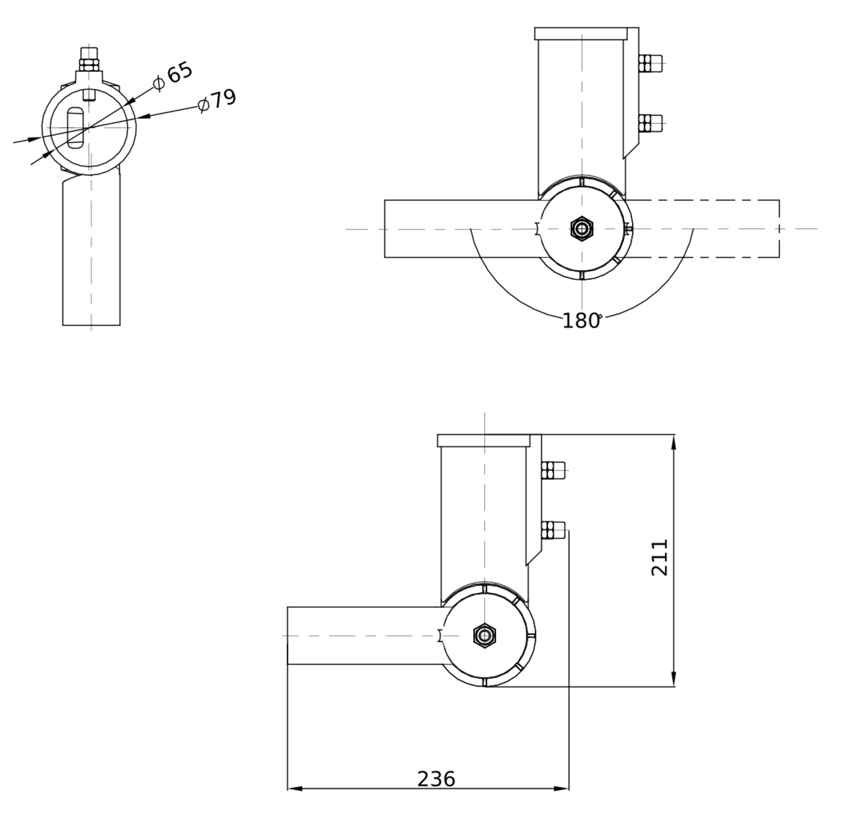 LEDVANCE - Adattatore Angolo Regolabile per Area 48/60, LEDV - ECO, Accessori Area