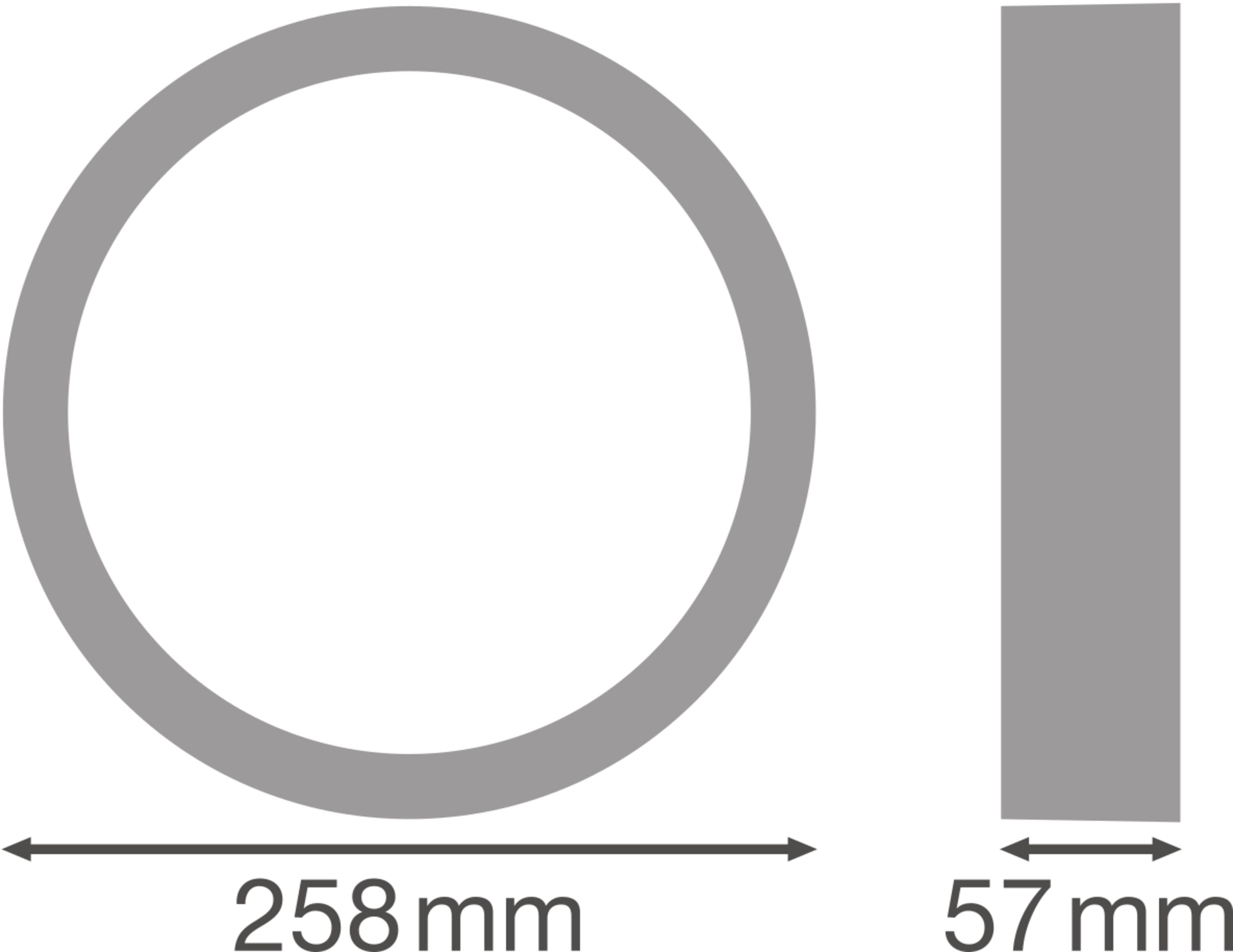 LEDVANCE - Anello LEDV, superficie nera, 250mm.