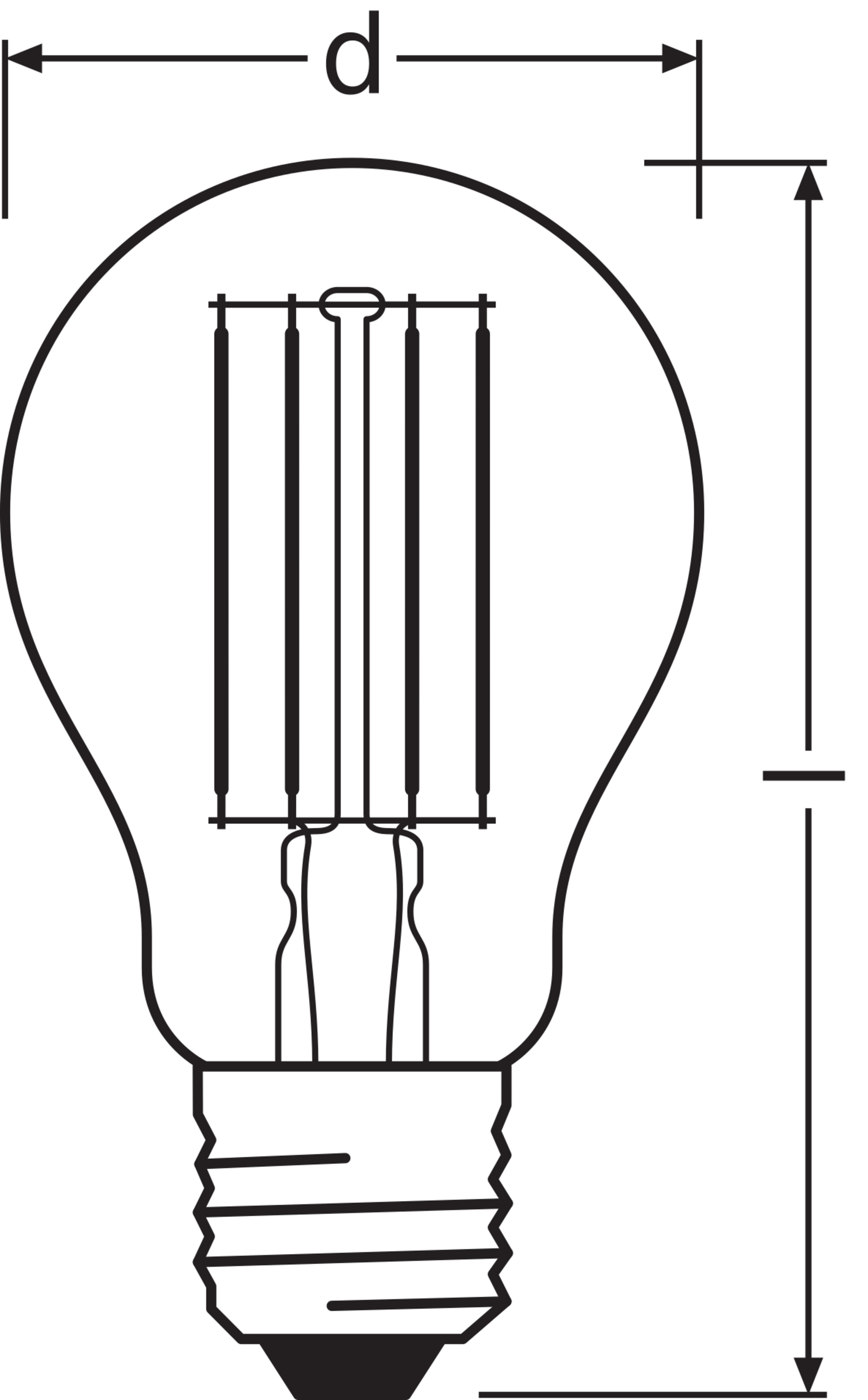 LEDVANCE - Lampadina LED Classica Dimmerabile, 7.5W/4000K, CRI 90, E27, 230V - Alfanum. LEDCCLA75D, 7.5W/940, 230V, FIL E27FS1LEDV