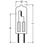 LEDVANCE - Lampadina alogena, 75W, 12V, GY6.35, Osram Halostar Starlite 2000