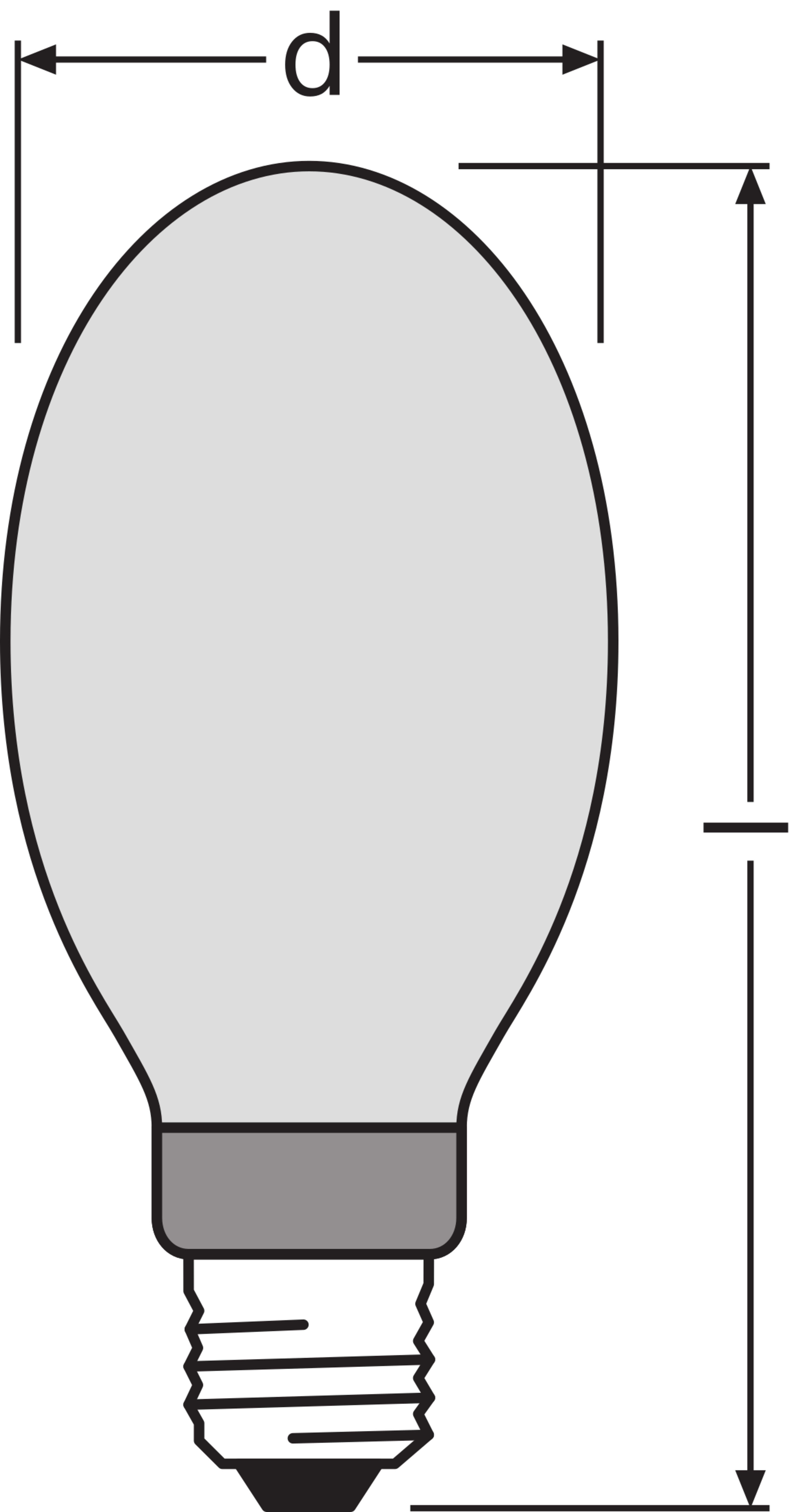 LEDVANCE - Lampada HQI-E 250W/D PRO, Osram, 250-400W, E40, RWL1