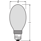 LEDVANCE - Lampada HQI-E 250W/D PRO, Osram, 250-400W, E40, RWL1