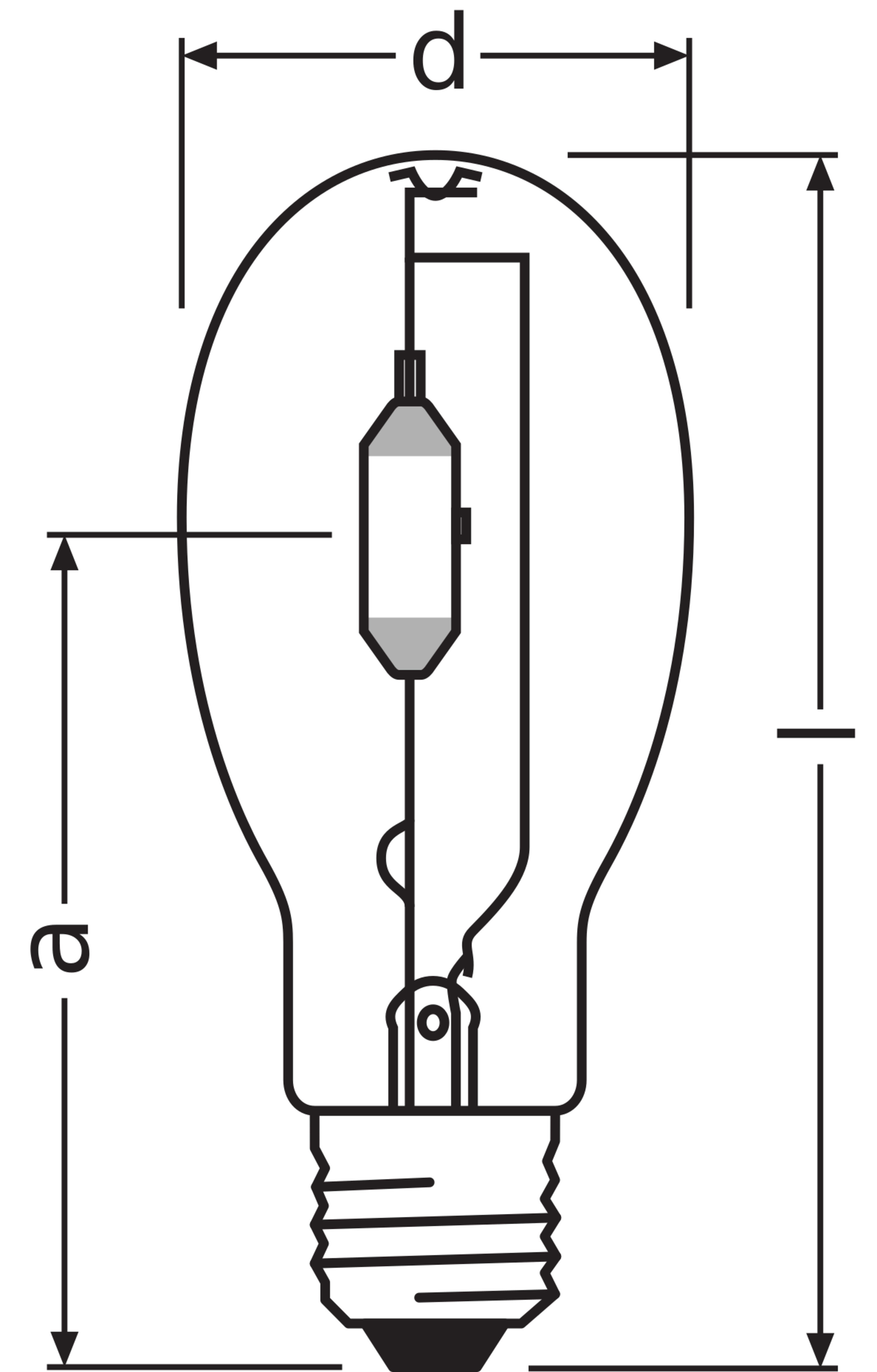 LEDVANCE - Lampada HQI-E 400W/N, Osram Powerstar HQI-E, E40, Luce Bianca