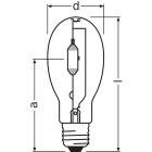 LEDVANCE - Lampada HQI-E 400W/N, Osram Powerstar HQI-E, E40, Luce Bianca