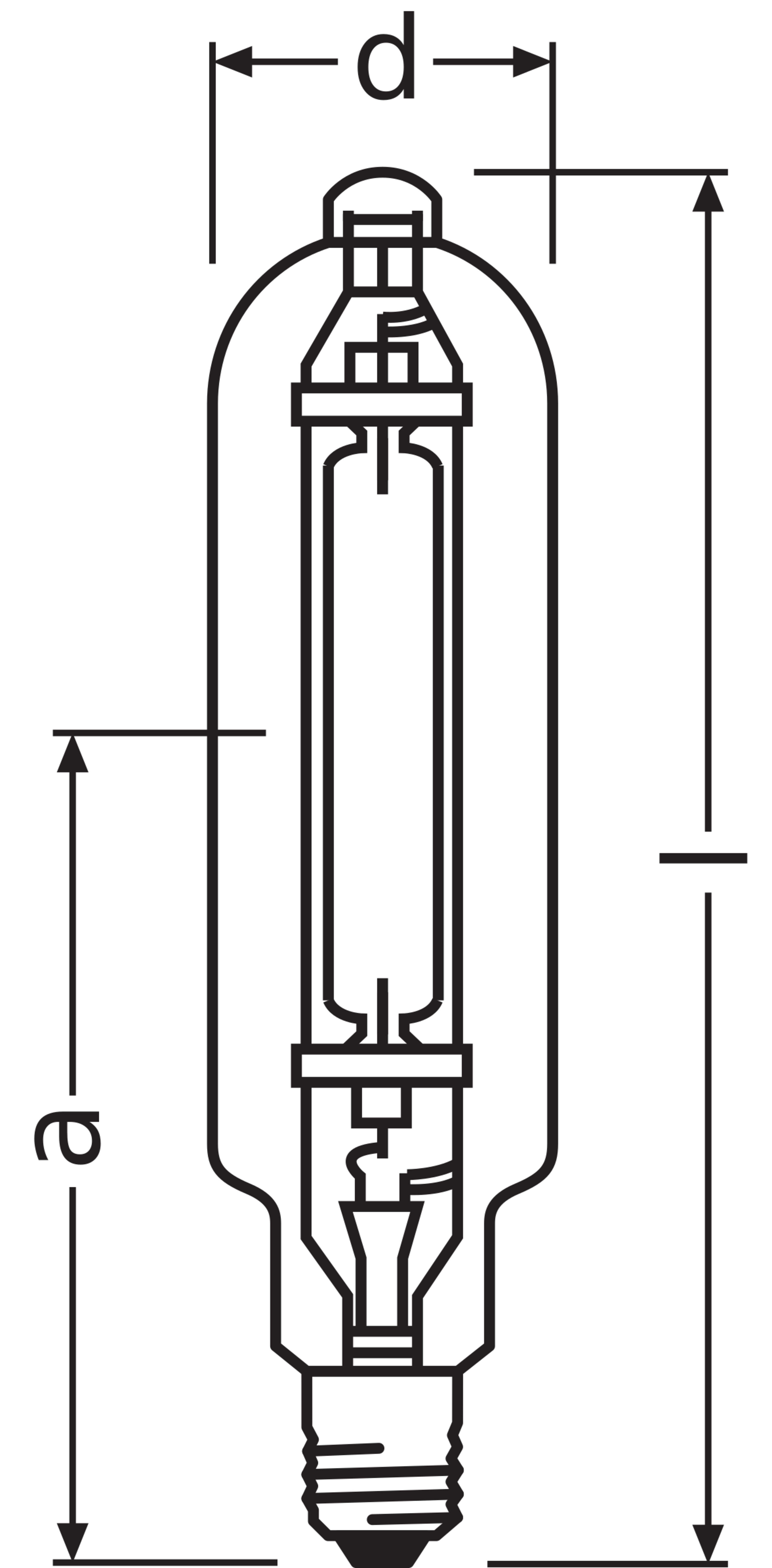 LEDVANCE - Lampada HQI-T 2000W/N/I E40 RWL1, Osram - Powerstar HQI-T 1000…2000 W 2000 W/N/I
