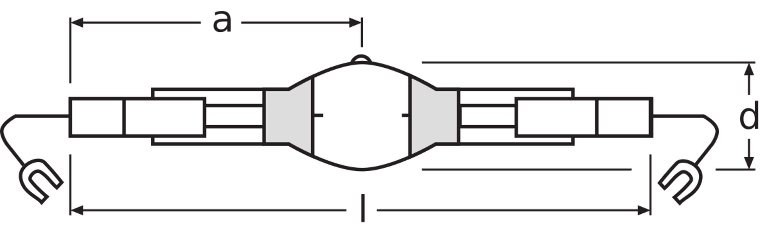 LEDVANCE - Lampada HQI-TS 1000W/NDL/S K12S FS1, Osram - Powerstar HQI-TS 1000W/NDL/S UVS.