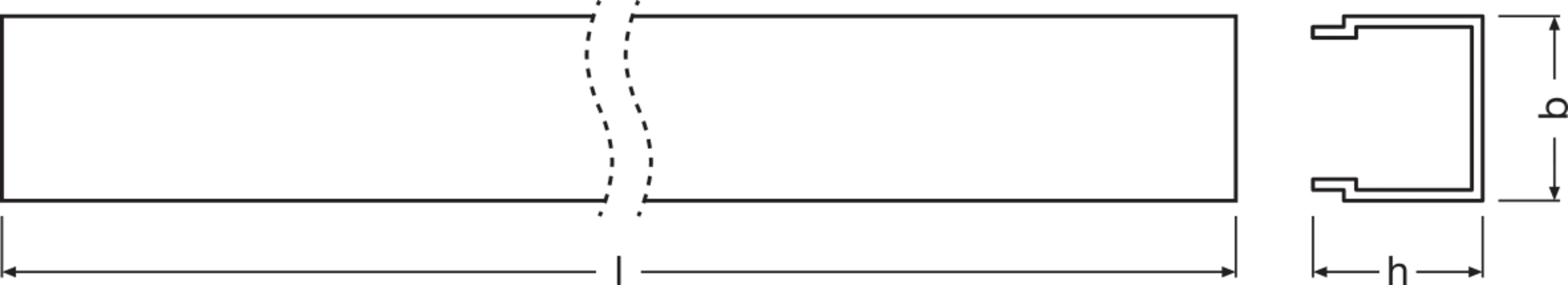 LEDVANCE - Coperture Profili Strip LED, Alfanum. LS AY-PC/W01/D/2 BT1