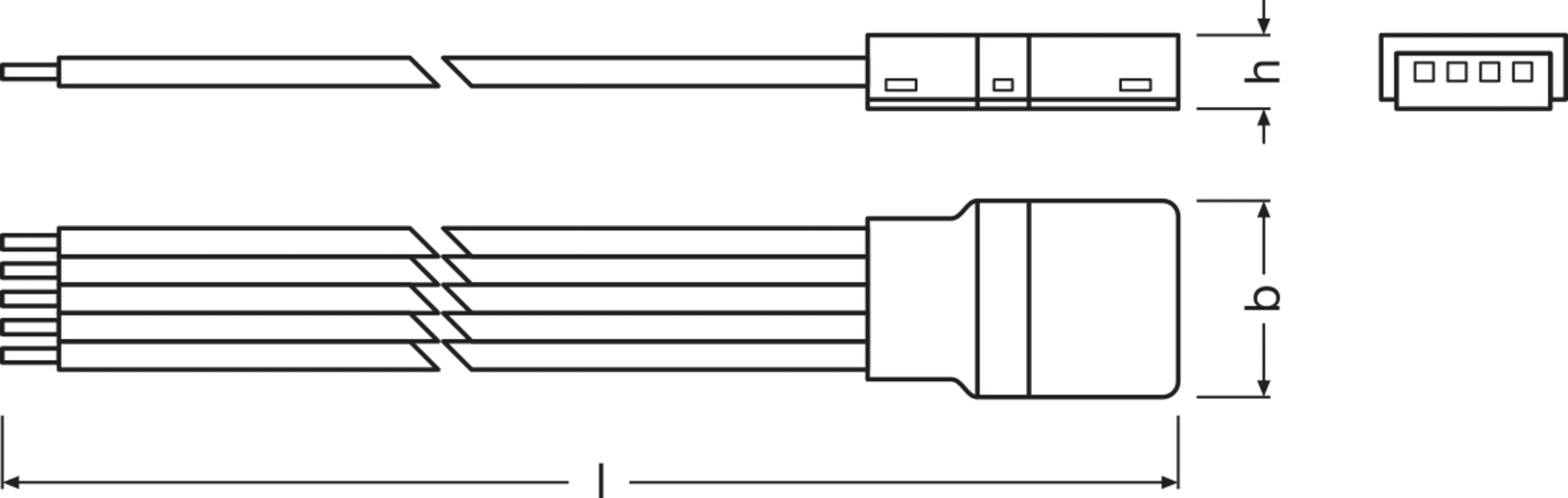 LEDVANCE - Connettori LED per strisce LED RGBW, 500 pezzi, alfanum.