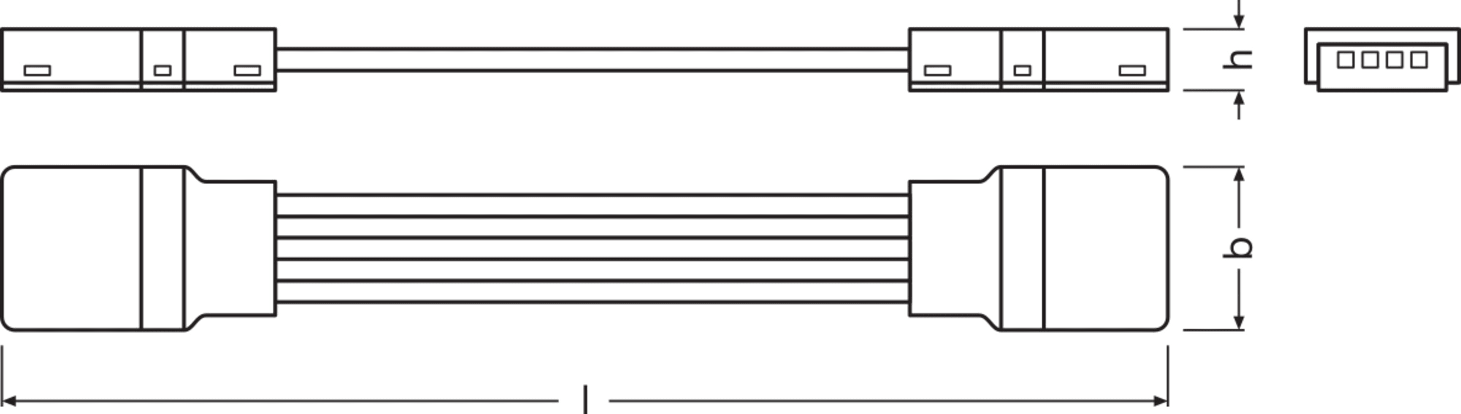 LEDVANCE - Connettori per strisce LED RGBW, Alfanum. PFM-CSW/P5/50/P BT2