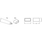 LEDVANCE - Connettori LED per strisce RGBW, BT4, impermeabili, 13 pin