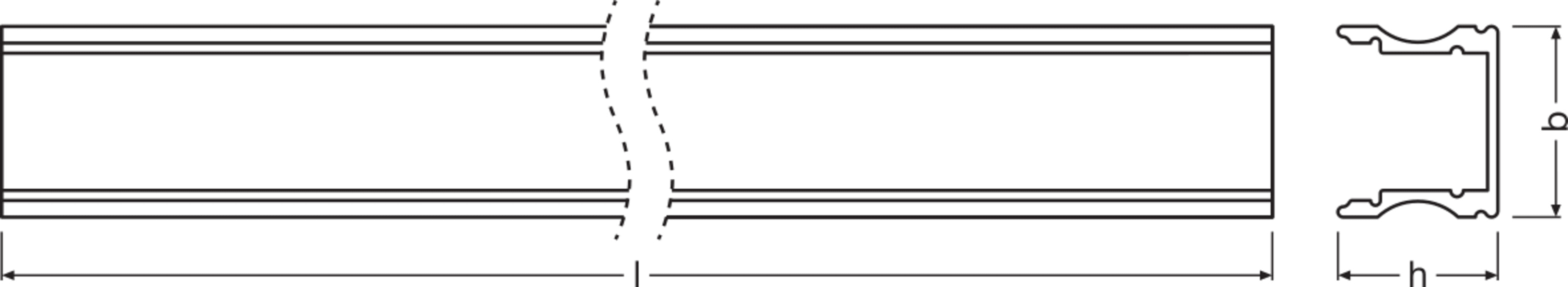 LEDVANCE - Profilo LEDV per strisce LED, 17,5x14,5cm, 10 pezzi