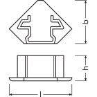 LEDVANCE - Profilo LEDV per strisce LED, medio, compatibile con LS AY-PM03/EC FS2