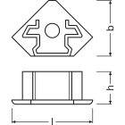LEDVANCE - Profilo LEDV per strisce LED, medio, AY-PM03/EC/H FS2
