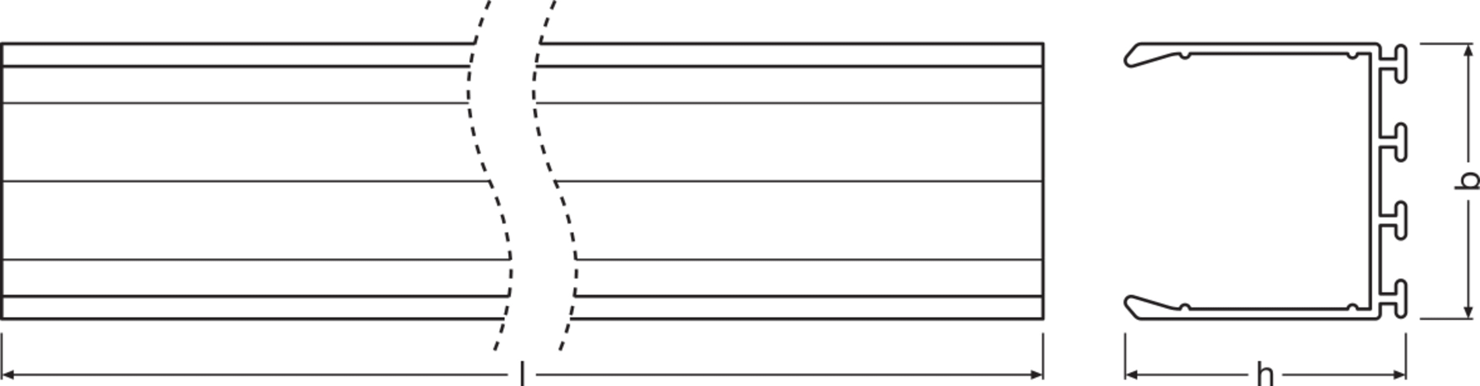 LEDVANCE - Profilo LEDV per Strisce LED, 26x26mm, 14mm, 2 Pezzi