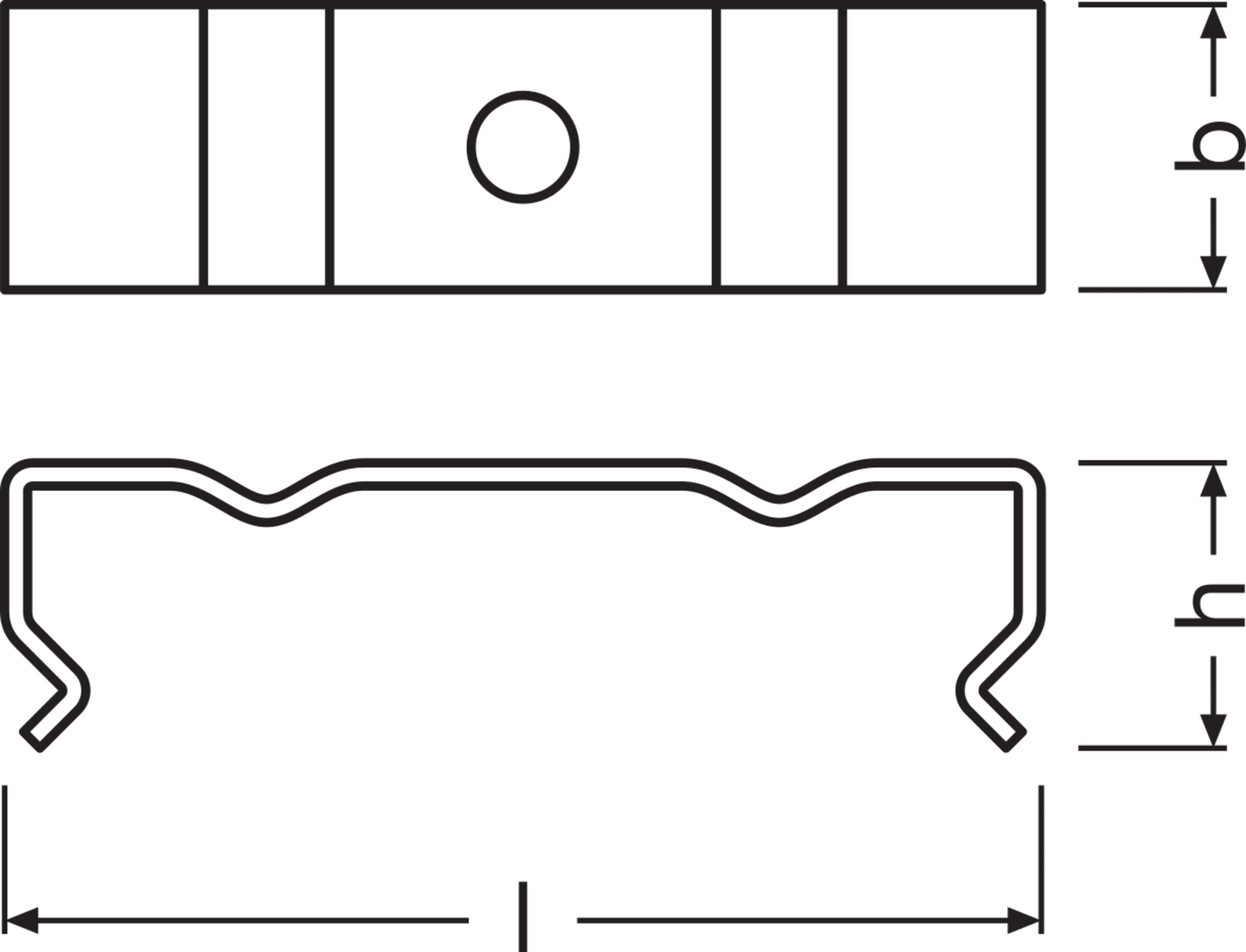 LEDVANCE - Profilo LEDV per Strisce LED, Larghi, Alfanum. PW03/MB