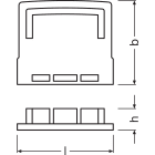 LEDVANCE - Profili LED per Strisce LED, Larghi, Alfanum. PW01/EC