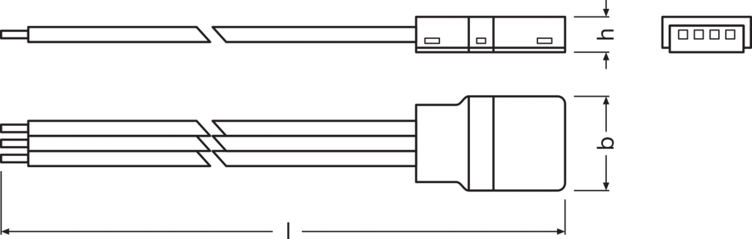 LEDVANCE - Connettori per strisce LED TW, 500W, BT2, Alfanum.