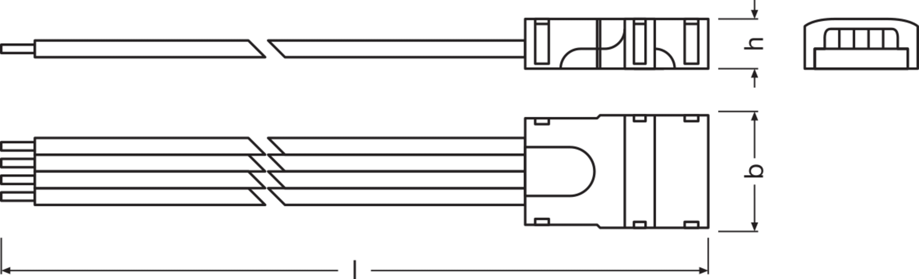 LEDVANCE - Connettori LEDV per strisce LED RGB, 500 BT2