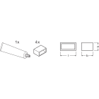 LEDVANCE - Connettori per strisce LED RGB, Val-12, Silicone Seal, BT4, Alfanum.