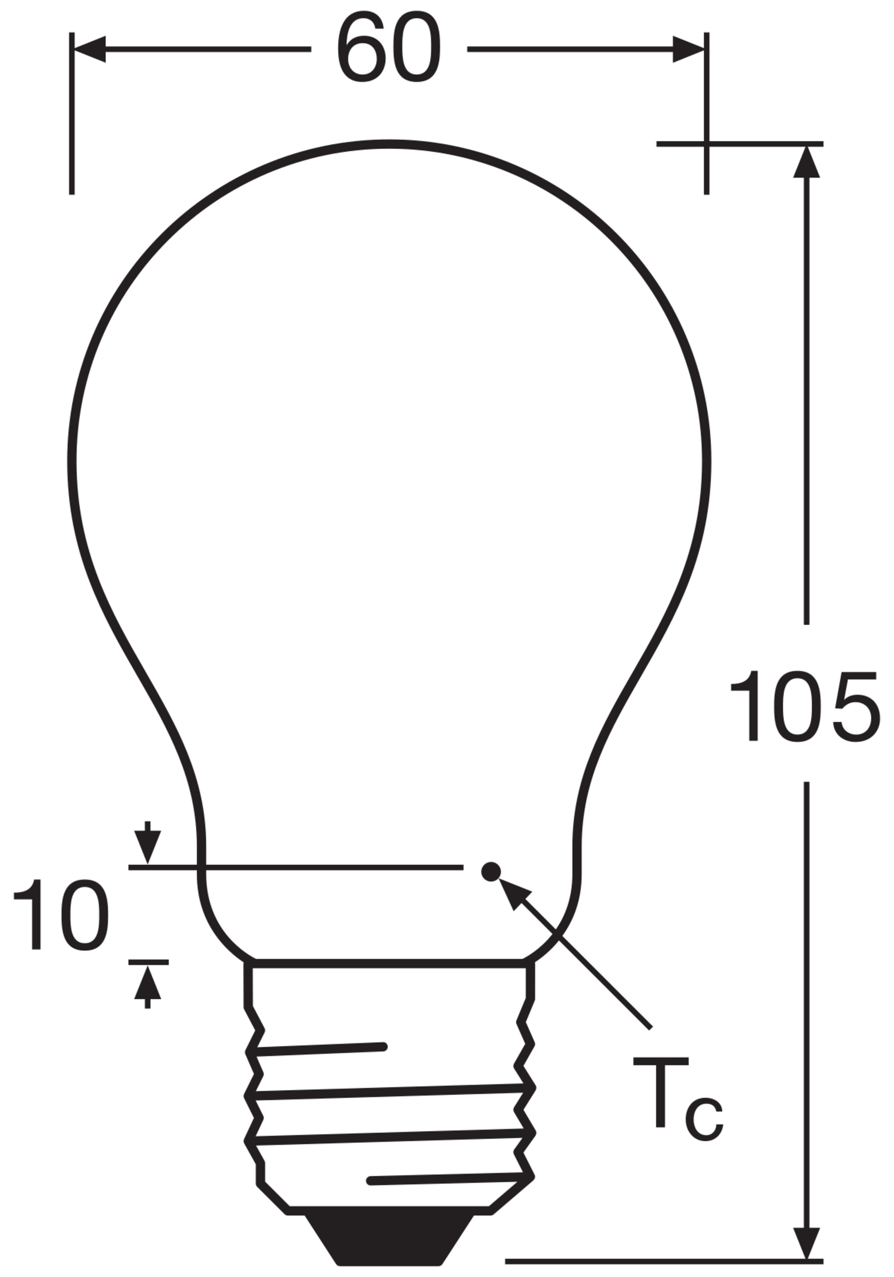 LEDVANCE - Lampadina LED, 7.5W, 827, E27, Dimmerabile, Bianco Caldo