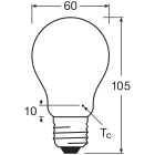 LEDVANCE - Lampadina LED, 7.5W, 827, E27, Dimmerabile, Bianco Caldo