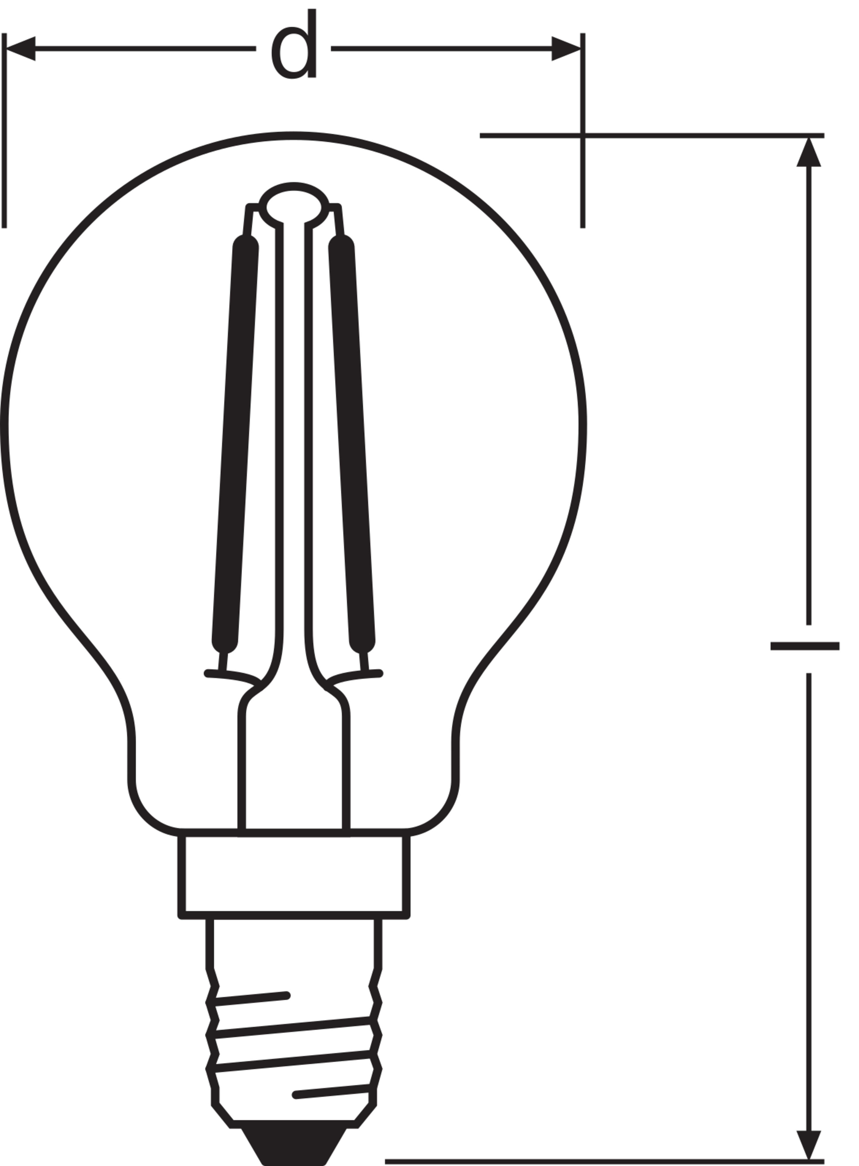 LEDVANCE - Lampadina LED, 2.5W, 827, E14, Bianco Caldo