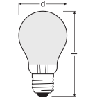 LEDVANCE - Lampadina LED, 5.8W, 940 Lumen, E27, Luce Calda, Alta Resa Cromatica