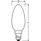 LEDVANCE - Lampadina LED, 4.2W, 927K, E14, Dimmerabile, CRI97, Bianco Caldo