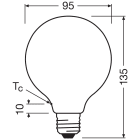 LEDVANCE - Lampadina LED, 3.8W, 827, E27, S, Efficienza Energetica A