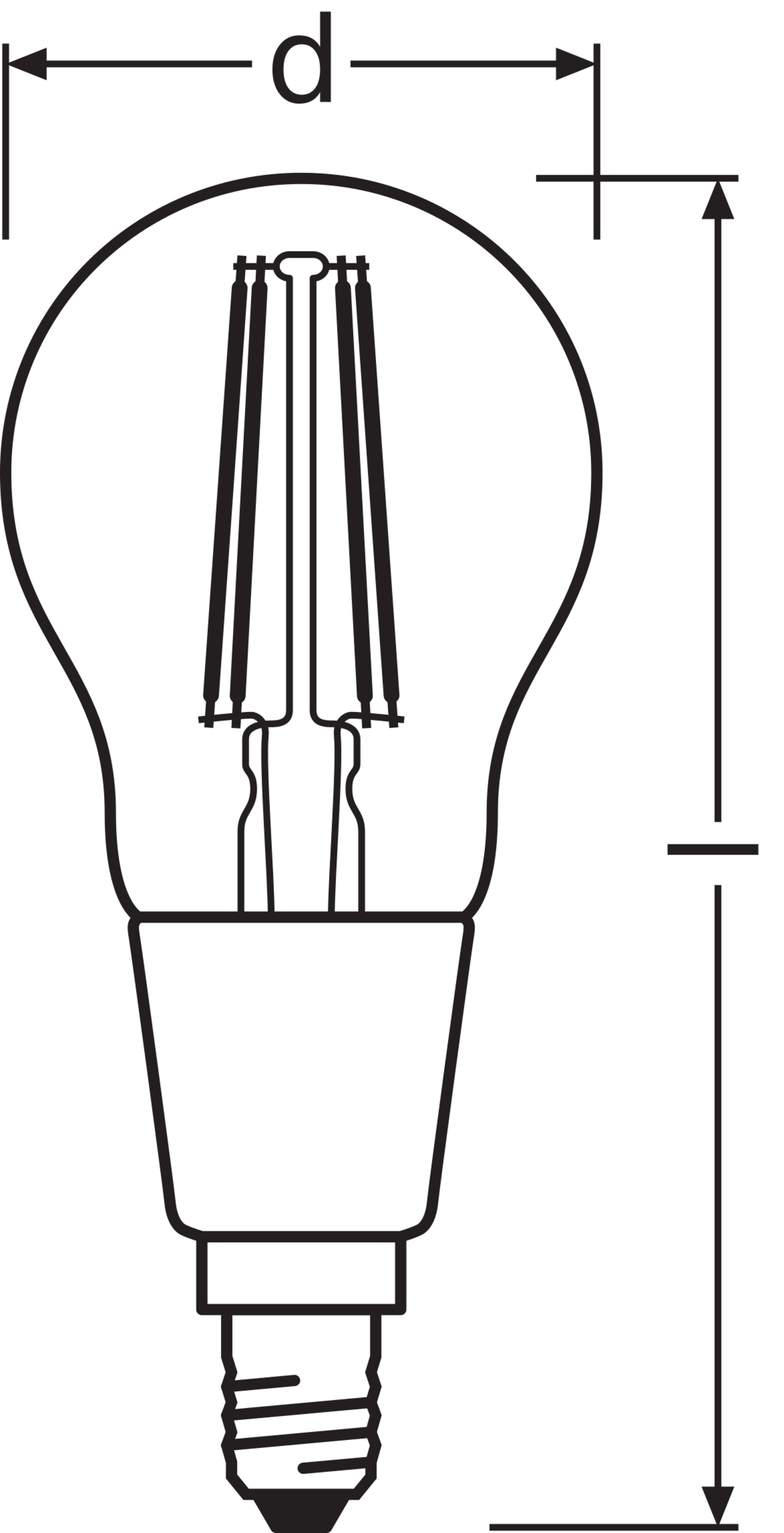 LEDVANCE - Lampadina Smart WiFi Filament Dimmerabile 40W, 2700K, E14