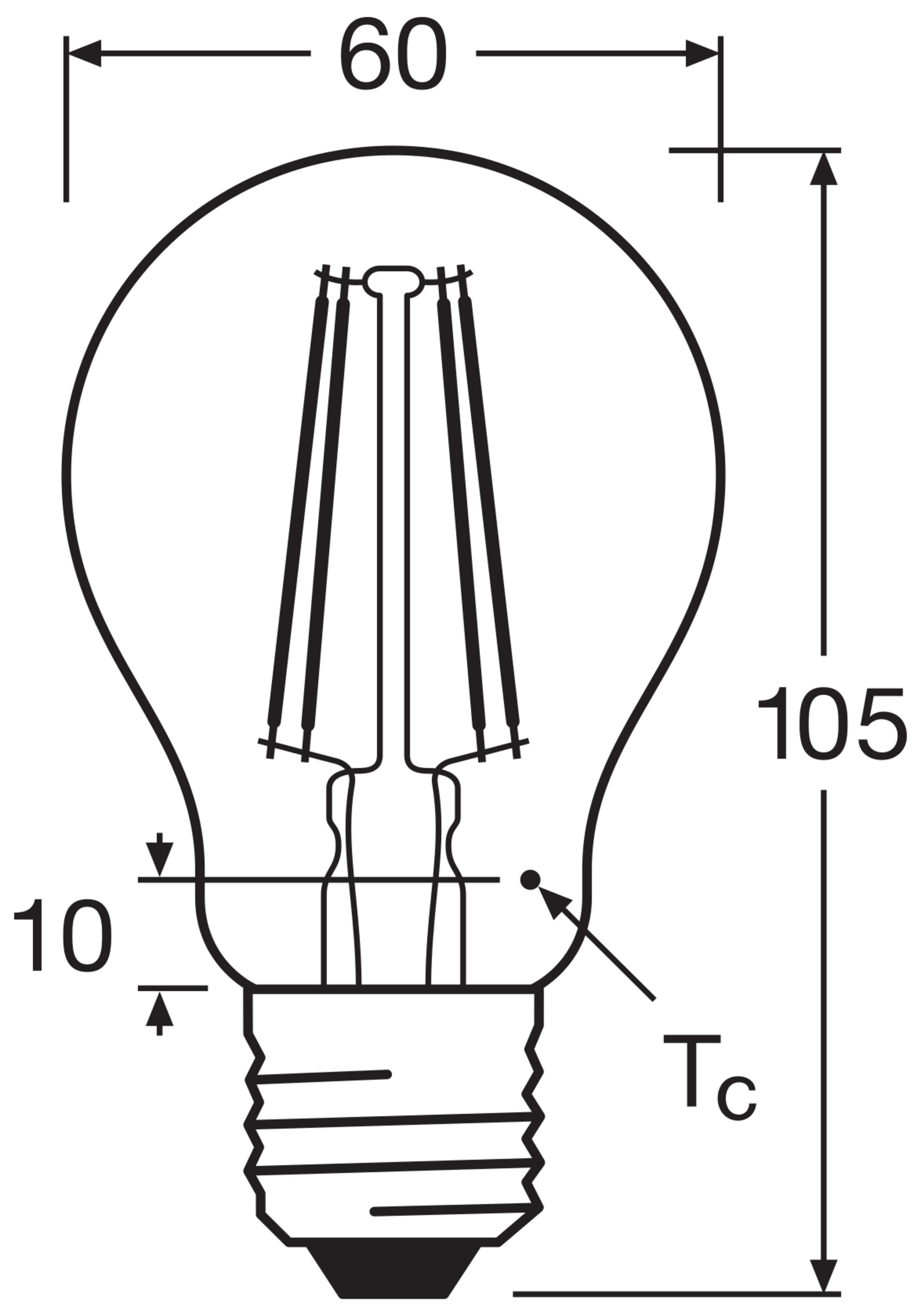 LEDVANCE - Lampadina LED, 7.5W, 827, E27, Luce Calda