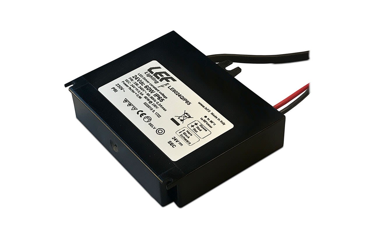 LEF LIGHTING - ALIMENTATORE LED TENSIONE COSTANTE 24Vdc 75W IP65 ON/OFF