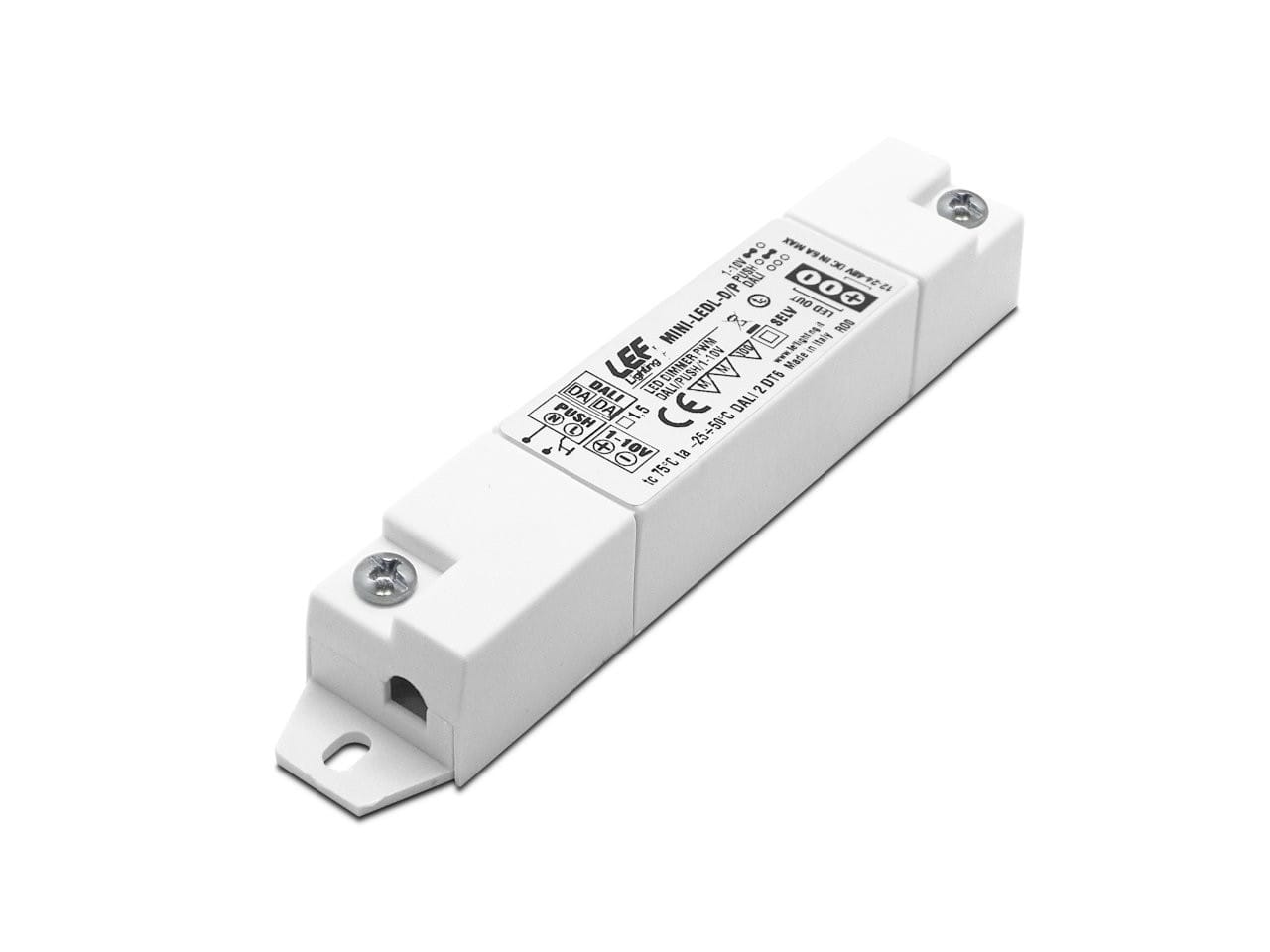 LEF LIGHTING - INTERFACCIA DIMMERAZIONE PER LED IN TENSIONE 12-24-48Vdc 6A IP20 PUSH/DALI/1-10