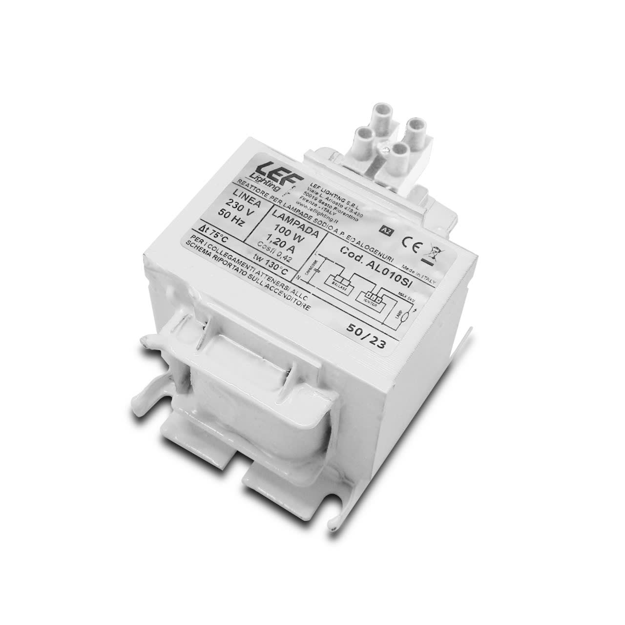 LEF LIGHTING - REATTORE ELETTROMECC. PER LAMPADE A SCARICA SODIO A.P. (S) E IODURI 100W 1,2A