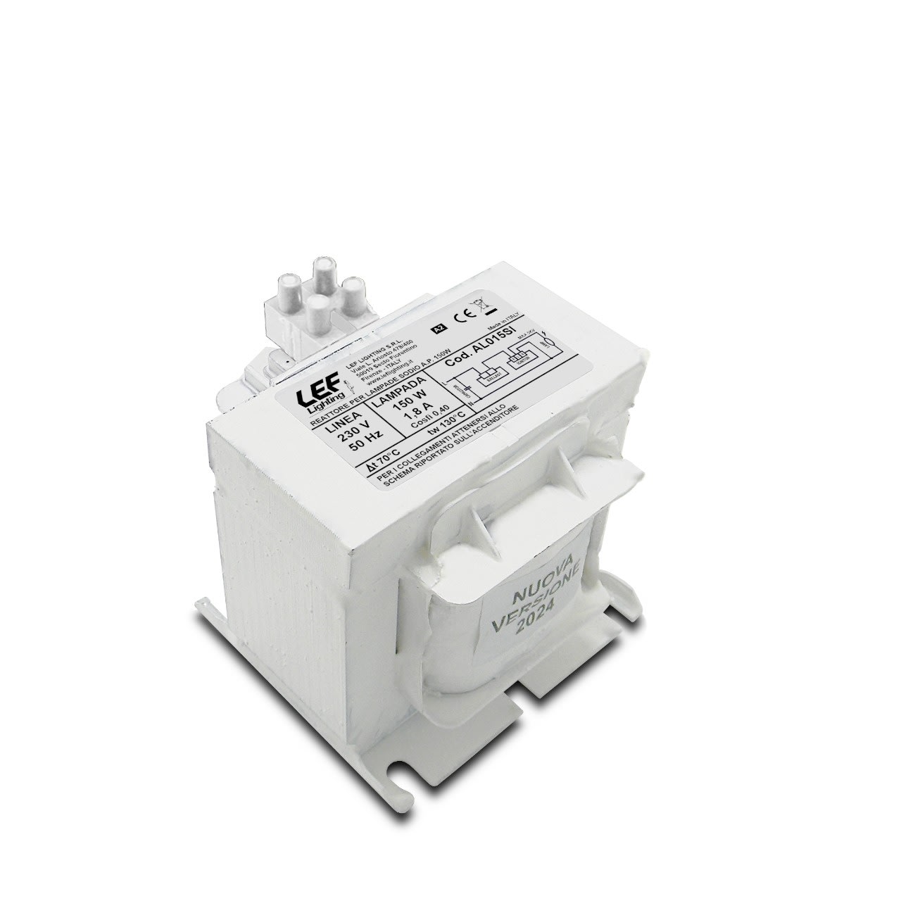 LEF LIGHTING - REATTORE ELETTROMECC. PER LAMPADE A SCARICA SODIO A.P. (S) E IODURI 150W 1,8A