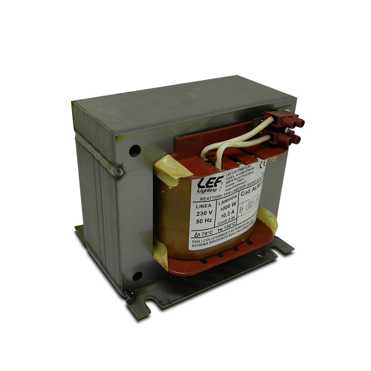 LEF LIGHTING - REATTORE ELETTROMECCANICO PER LAMPADE A SCARICA SODIO A.P. 1000W 10,3A ALRE100SI