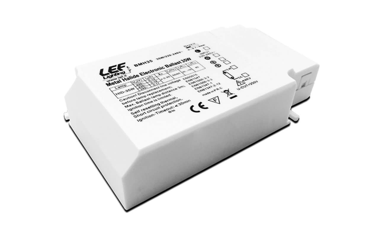 LEF LIGHTING - ALIMENTATORE ELETTRONICO PER LAMPADE A SCARICA IODURI METALLICI (M) 35W 0,18A