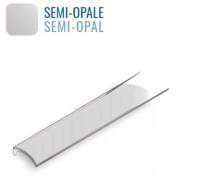 LEF LIGHTING - COVER 01 SEMI-OPALE 2M PC per profilo IN07/IN14/IC01/AP01/AP02/AP03